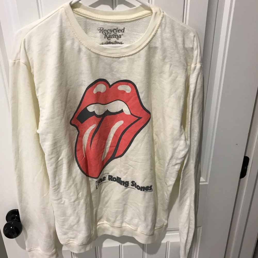 Recycled Karma Rolling Stones Lightweight Sweatshirt